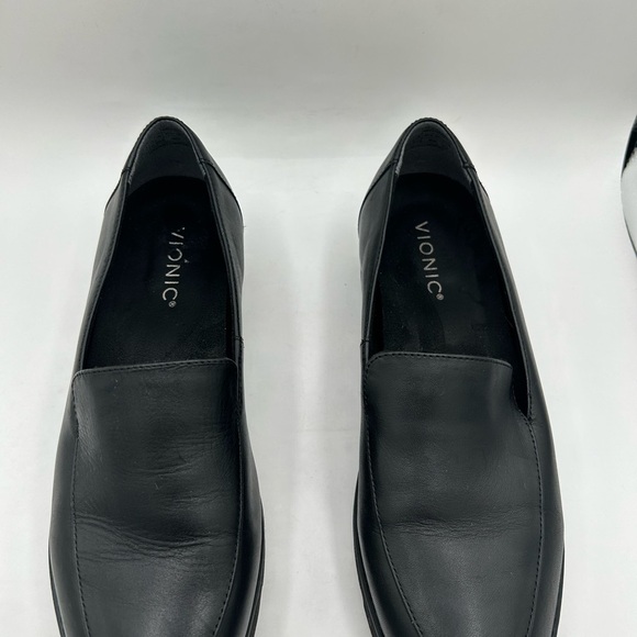 Vionic Kensley Women's Slip On Loafer Black Nappa Leather, Chunky Size 9 - Picture 7 of 12